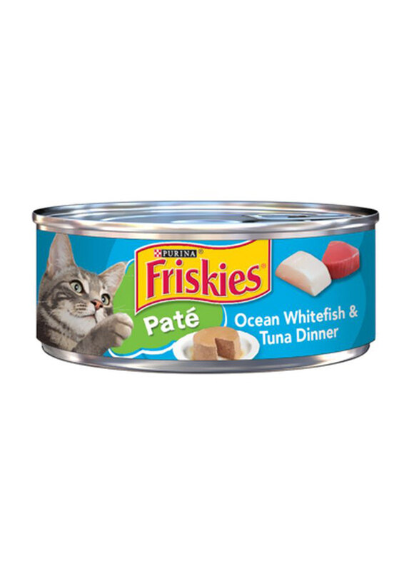 

Purina Friskies Pate Ocean Whitefish & Tuna Cats Wet Food, 156g