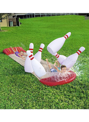 Bestway H2OGO Slide-N-Splash Water Bowling Slide, White/Red