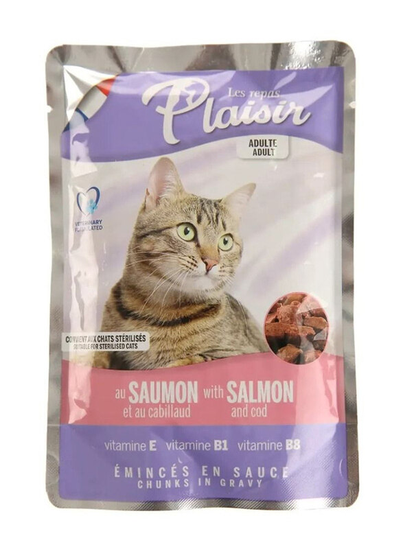 

Les Repas Plaisir Chunks Salmon & Cod Cats Wet Food for Adult Cats, 100g