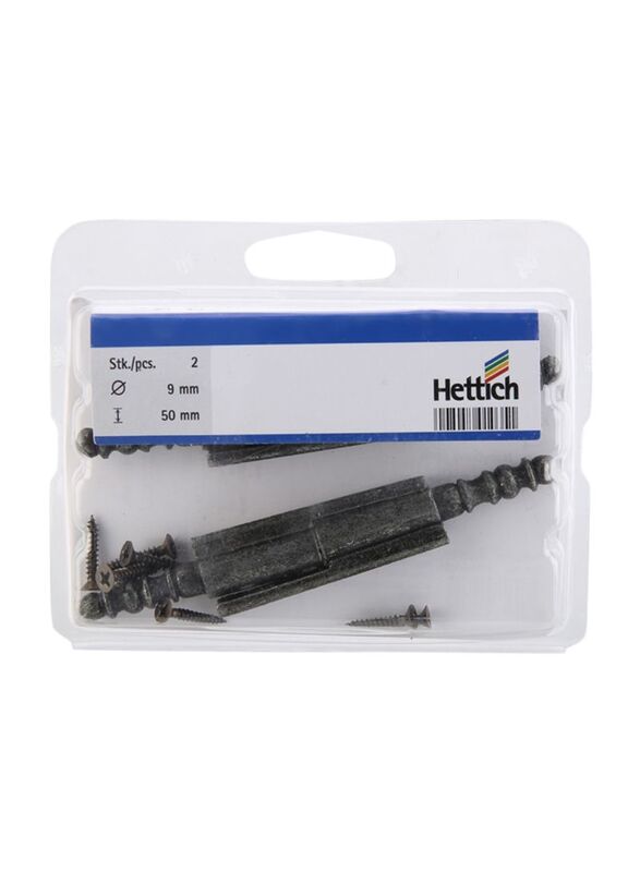 Hettich 2-Piece Screw On Hinge, 50 x 9 mm, Silver