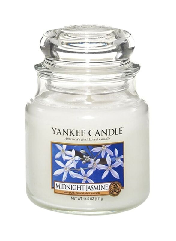 Yankee Candle Midnight Jasmine Classic Jar Scented Candle, 2100799668297, White/Clear