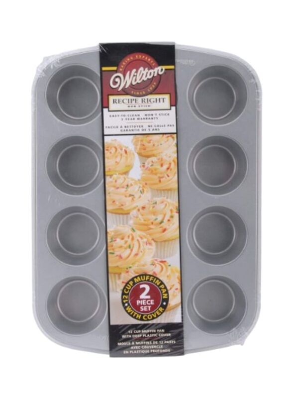 Wilton Covered Muffin Pan, Grey