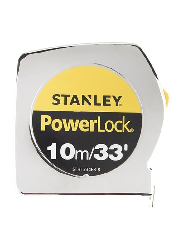 Stanley Power Lock Tape, 10m, Yellow/Silver/Black