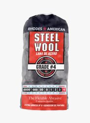 Homax No. 4 Steel Wool Pad, 3.25 x 8.75 x 4 Inches, 12-Piece, Silver