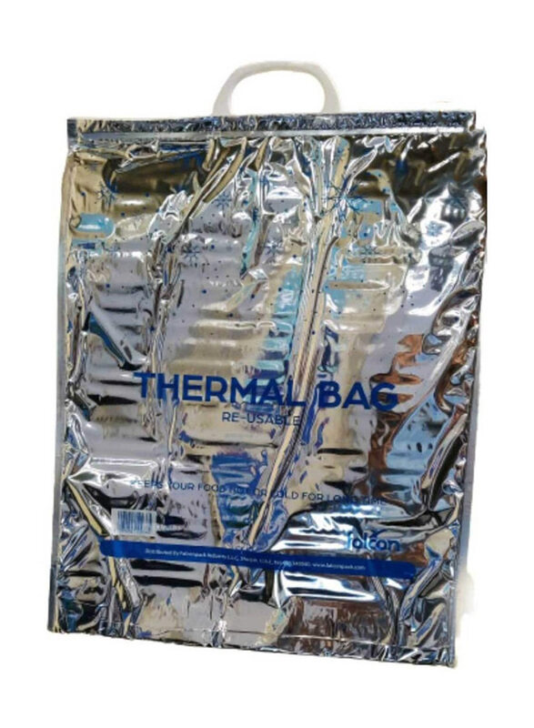 

Hotpack 10-Pieces Thermal Bag With Handle, Silver