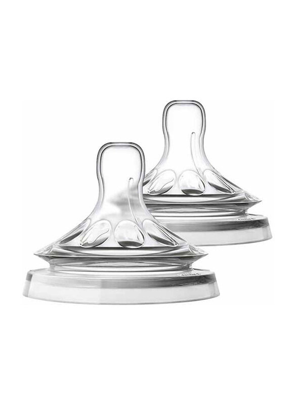 

Philips Avent Natural Baby Teat Thick Feed Nipples, 2 Pieces, Clear