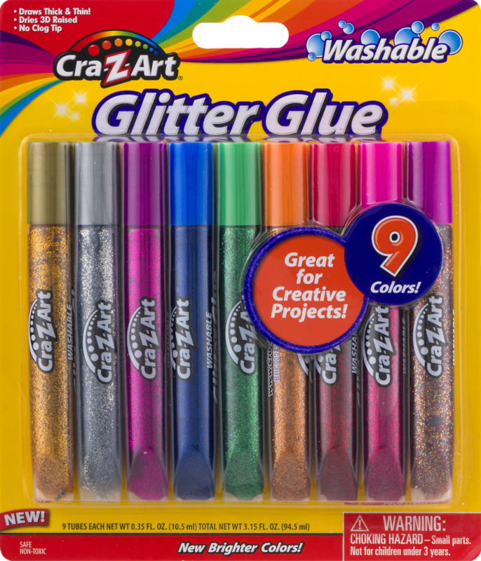 

Cra-Z-Art Washable Glitter Glue, 9 Pieces, Multicolour