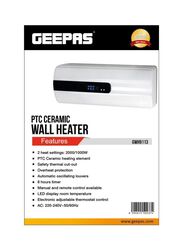 Geepas PTC Ceramic Wall Heater, GWH9113, WHITE