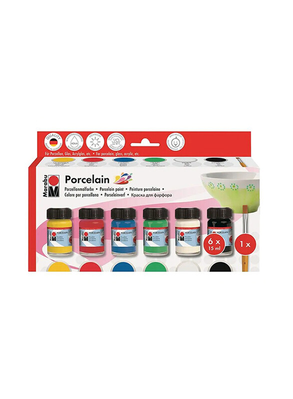 

Marabu Porcelain Set, 6 x 15ml, Assortment