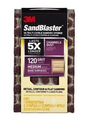 3M SandBlaster Sanding Sponge, Purple, 120-Grit