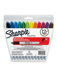 Sharpie Permanent Marker Set, 12 Pieces, Multicolour
