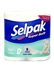 Selpak Super Soft Toilet Paper, 3 Ply x 8 Rolls