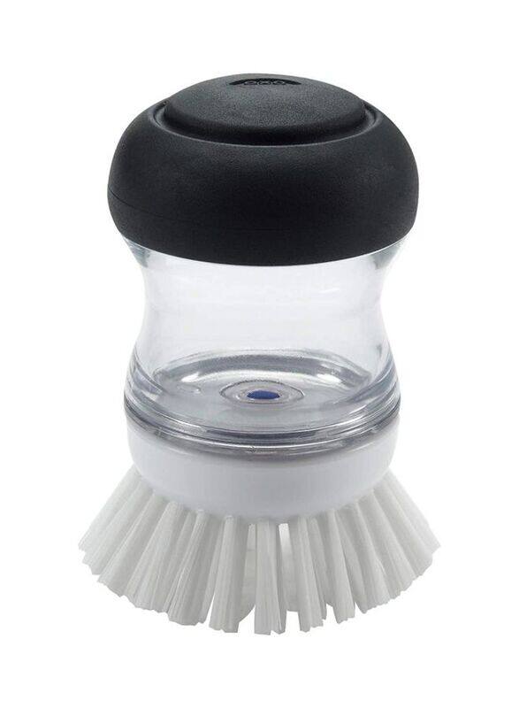 

Oxo Good Grips Soap Dispensing Pump Palm Brush, Black/White/Clear