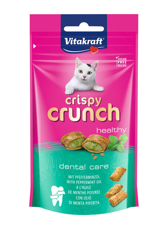 

Vitakraft Crispy Crunch Dental Snacks Cat Dry Food, 60g