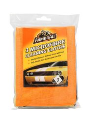 Armor All 3-Piece Microfiber Lint Free Cleaning Cloth, Multicolour