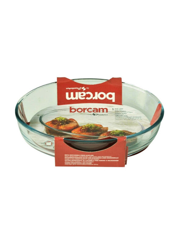 

Borcam Glass Oval Baking Dish, Clear