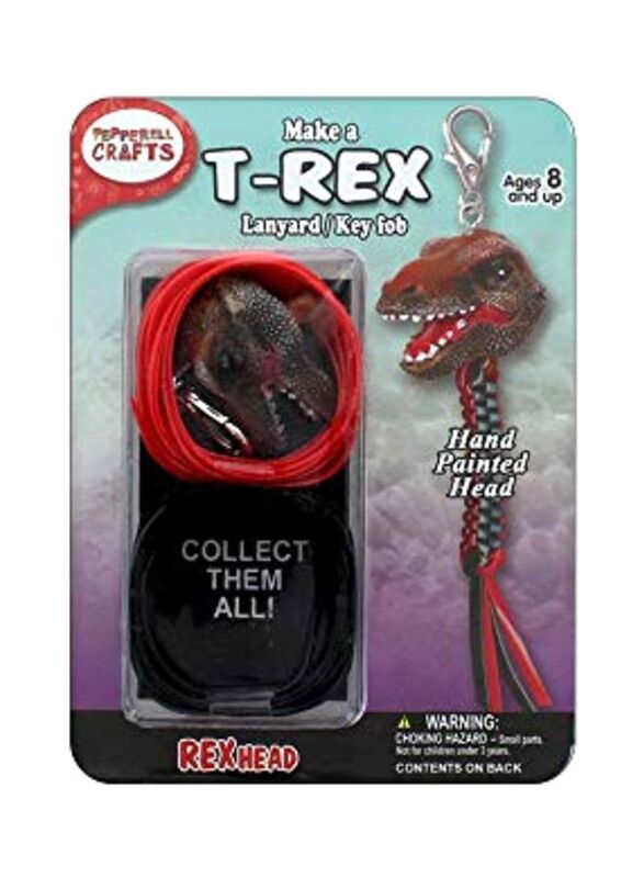 Pepperell T-Rex Lanyard Keychain, Red