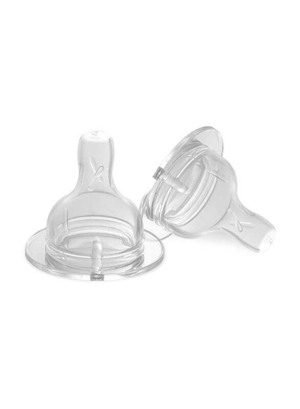 

Pur Wide Neck Silicone Nipple, Large, 2 Pieces, Clear