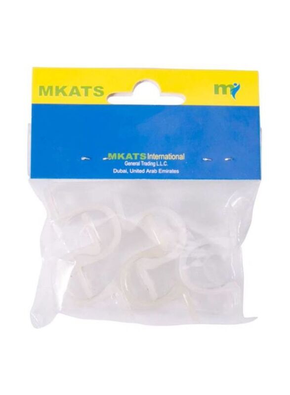 Mkats 19cm 5 Piece Pvc Pipe Clamps Set, White