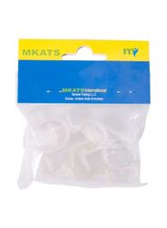 Mkats 19cm 5 Piece Pvc Pipe Clamps Set, White