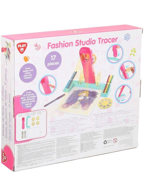 Playgo Fashion Studio Tracer Art Craft Kit Playset, 17-Pieces, Ages 3+