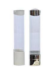 Europa Cup Dispenser, Clear/White/Silver