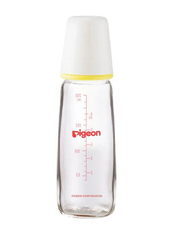 

Pigeon Glass Feeding Bottle, 200ml, Clear