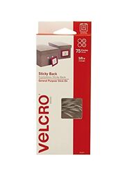 Velcro Sticky Back Hook & Loop Fasteners, 75 Pieces, Black