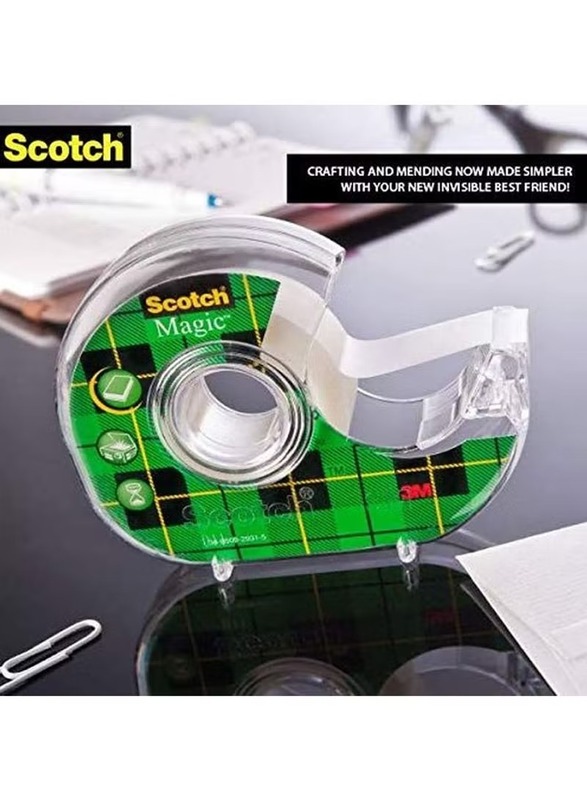 3M Scotch Magic Tape with Dispenser, Clear