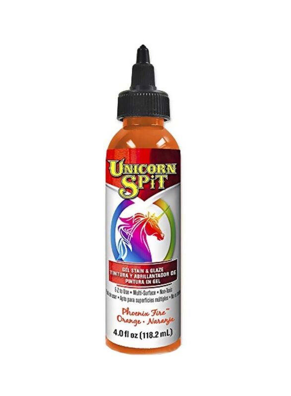 Unicorn SPit Stain and Glaze Gel, 118.2ml, Phoenix Fire Red