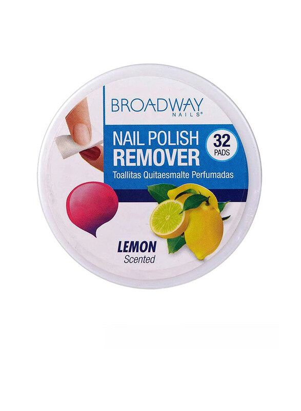 

Broadway Lemon Scented Nail Polish Remover Pads, 32 Pieces, White