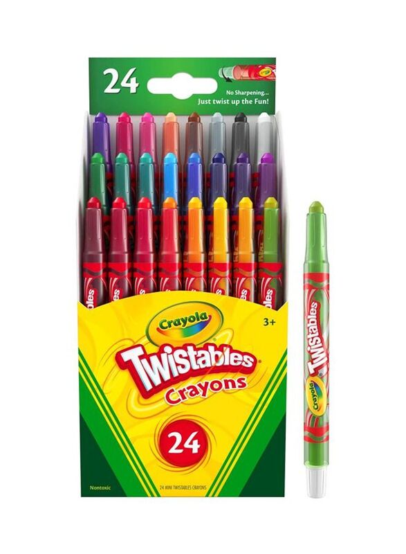 Crayola 24-Piece Mini Twistable Crayon, Multicolour