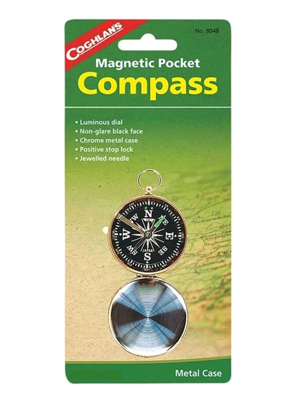 Coghlans Magnetic Pocket Compass, Black/Silver