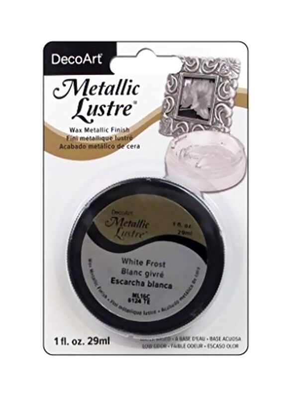 DecoArt Metallic Lustre Wax Finish, 29ml, White