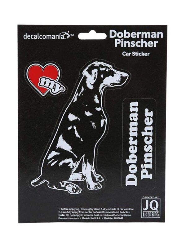 

Decalcomania Doberman Pinchscher Dog Car Sticker, 6 x 8inch, Black