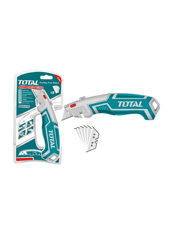 

Total 61 x 19mm Utility Blade Knife, THT-5116118, Multicolour