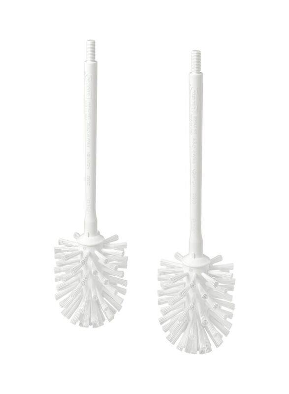 

Generic Replacement Toilet Brushes, 40cm, 2-Piece, White