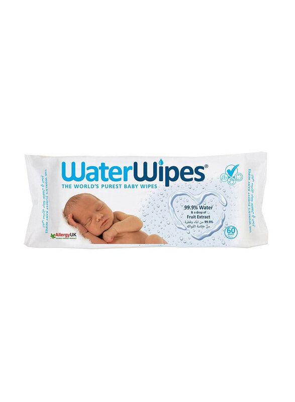 

Allergy UK 60-Pieces Baby Water Wipes, White