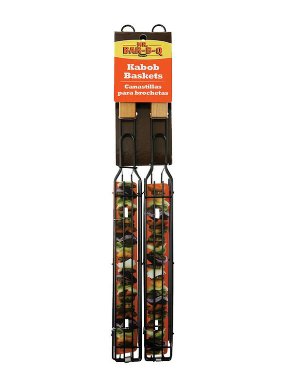 

Mr. Bar-B-Q Reusable Kabob Grill Baskets, Black