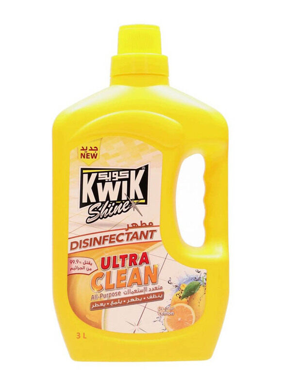 

Kwik Shine All Purpose Desinfectant Ultra Clean Lemon, 3 Liters