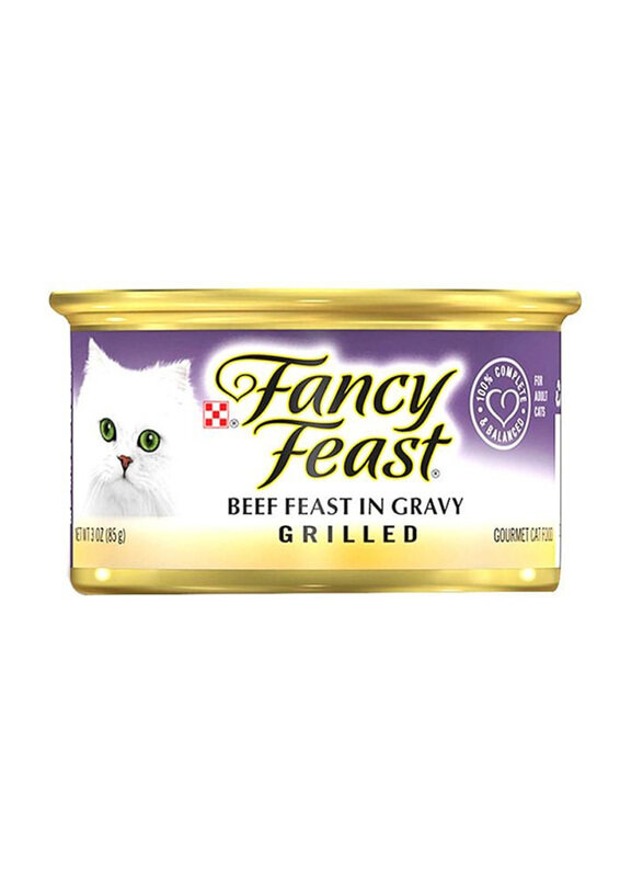 

Purina Fancy Feast Grilled in Gravy Can Wet Cat Food with Beef, 85g