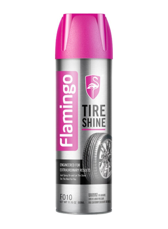 

Flamingo 500ml Tire Shine Spray, Grey/Pink