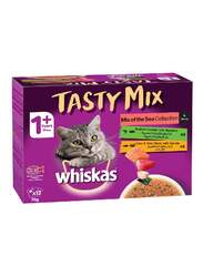 Whiskas Tasty Mix Sea Collection Wet Food for Cats, 12 x 70g