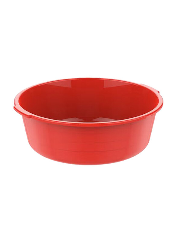 

Cosmoplast 16-inch Round Plastic Basin Tub, 14 Liters, Red