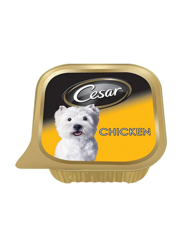 

Cesar Chicken Dogs Wet Food with Can Foil Tray, 100g