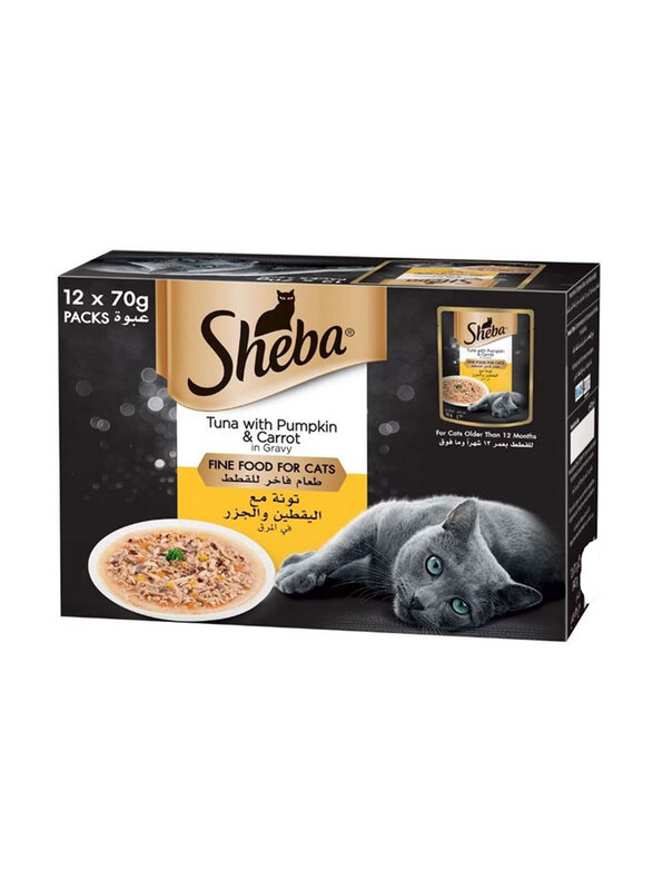 

Sheba Tuna with Pumpkin & Carrot in Gravy Cats Wet Food, 12 x 70g