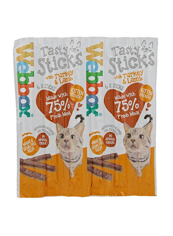 

Webbox Delight Tasty Sticks Turkey and Lamb Cat Dry Food, 6 x 30g