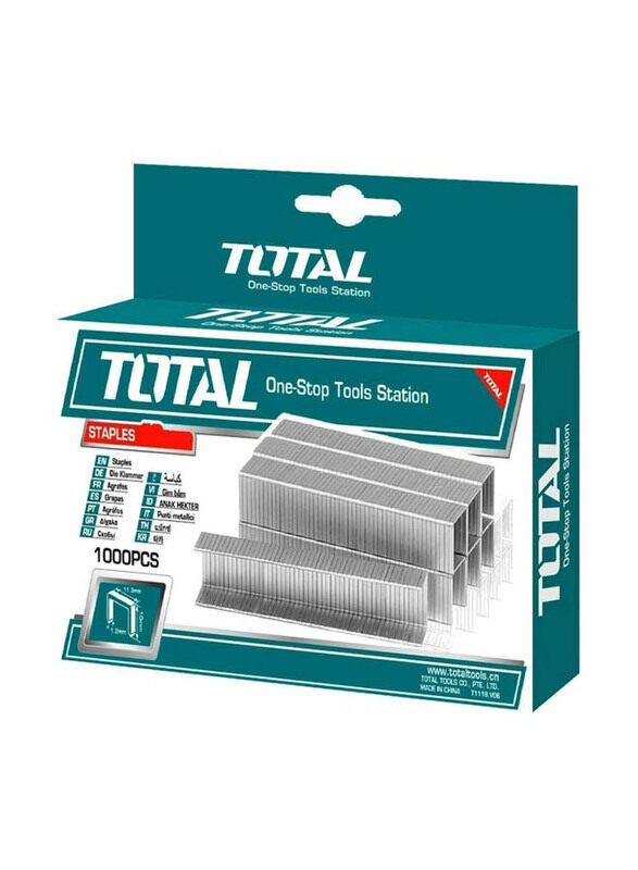 

Total 8mm Staples Pins, 1000 Piece, Silver