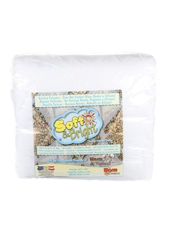 The Warm Company Batting Soft & Bright Polyester Quilt, White