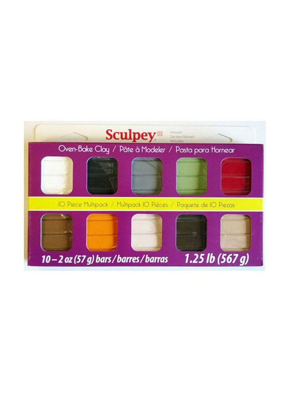 

Sculpey Sculpey III Polymer Clay Pastel, 10 x 567gm, Multicolour